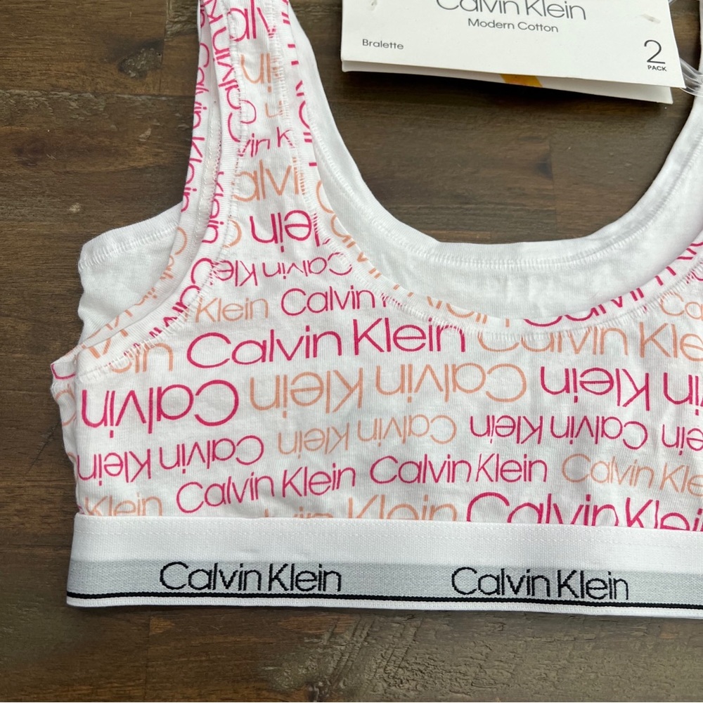 Calvin Klein 2 pack training bras bralettes NEW - Picture 3 of 10